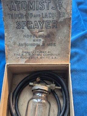 Atomist Jr. Touch-Up & Lacquer Sprayer - Clear Glass Bottle with Black Hose